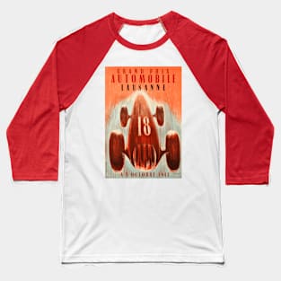 1947 Swiss Grand Prix, Lausanne - Vintage Poster Design Baseball T-Shirt